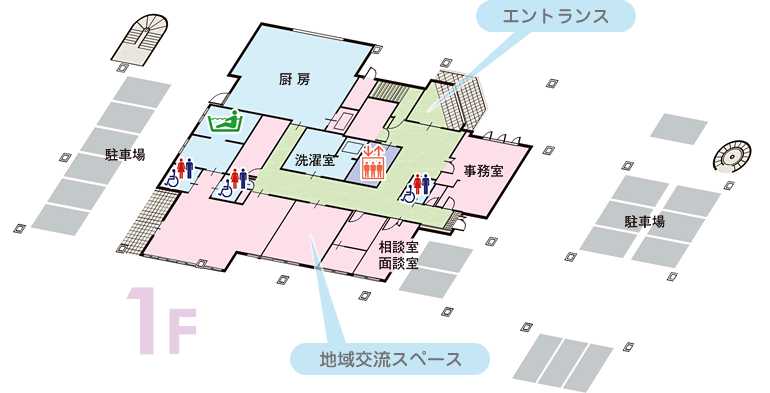 1F エントランス・デイルーム